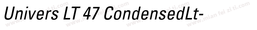 Univers LT 47 CondensedLt字体转换
